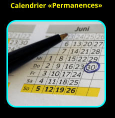 Calendrier «Permanences»